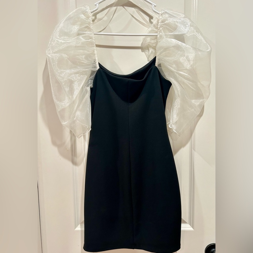 Blue Blush Black Minidress
